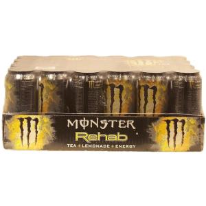 imageMonster Energy Rehab Tea  Lemonade Peach Wild Berry Variety Pack Energy Iced Tea155 Ounce Pack of 15Rehab Lemonade