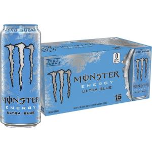 imageMonster Energy Ultra Red Sugar Free Energy Drink 16 Ounce Pack of 15Ultra Blue