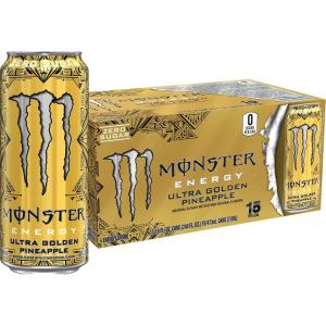 imageMonster Energy Ultra Red Sugar Free Energy Drink 16 Ounce Pack of 15Ultra Golden Pineapple