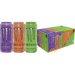imageMonster Energy Ultra Red Sugar Free Energy Drink 16 Ounce Pack of 15Ultra Violet  Ultra Sunrise  Ultra Paradise