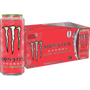 imageMonster Energy Ultra Red Sugar Free Energy Drink 16 Ounce Pack of 15Ultra Watermelon