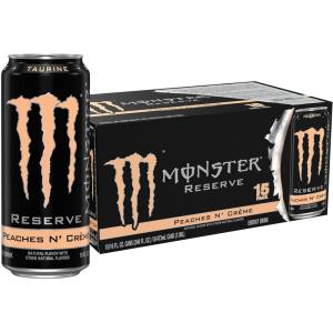 imageMonster Energy Reserve Peaches N Creme Energy Drink 16 Ounce Pack of 15Peach