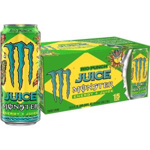 imageMonster Energy Juice Rio Punch Energy  Juice Energy Drink 16 Ounce Pack of 15