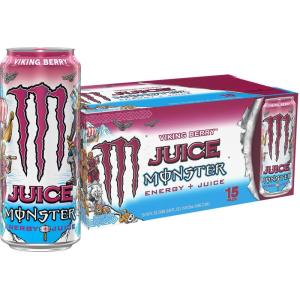 imageMonster Energy Juice Viking Berry Energy  Juice Energy Drink 16 Ounce Pack of 15